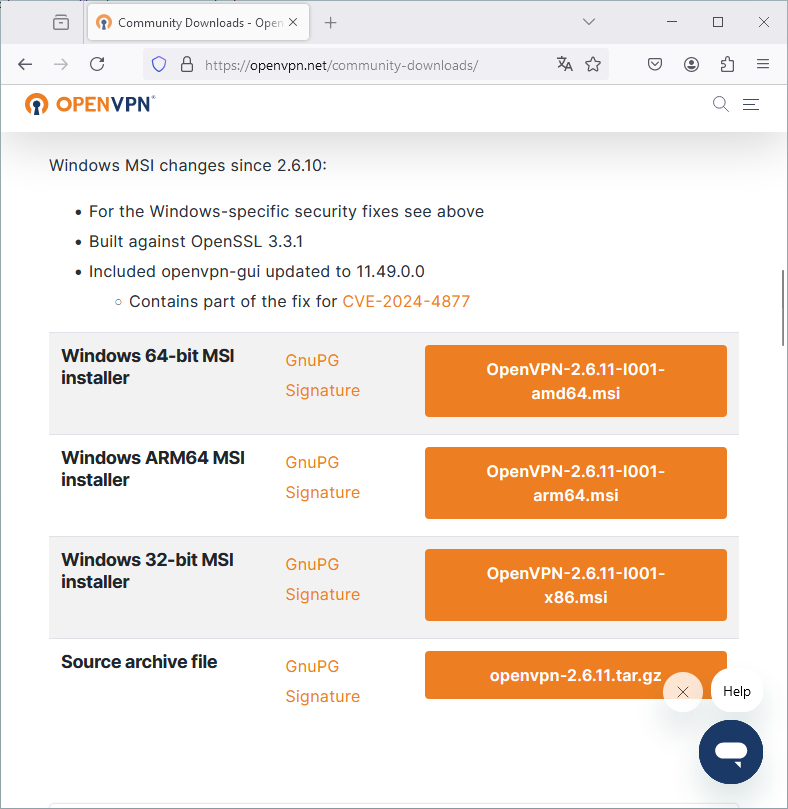 OpenVPN Client herunterladen