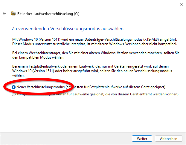 Bitlocker aktivieren 3