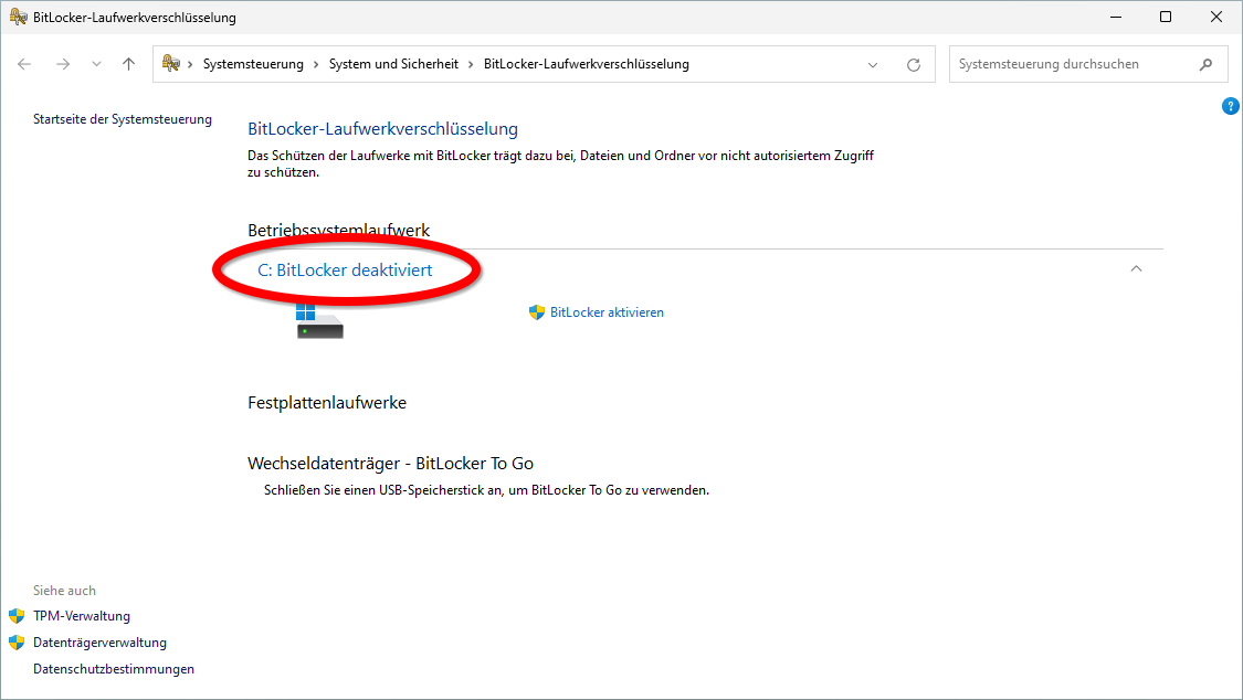 Bitlocker Status