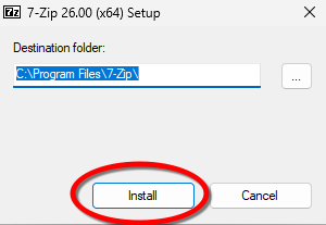Installation 7zip-4