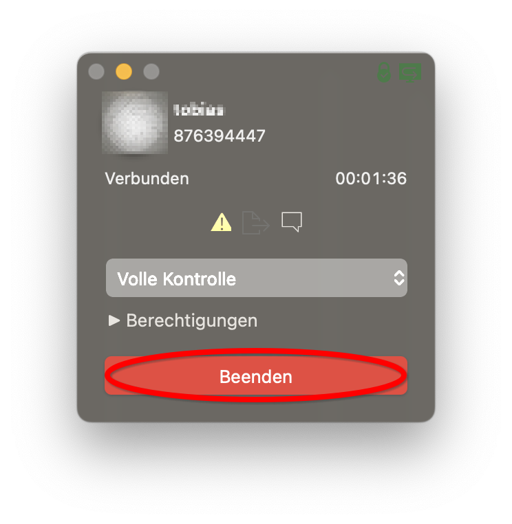 AnyDesk Verbindung beenden