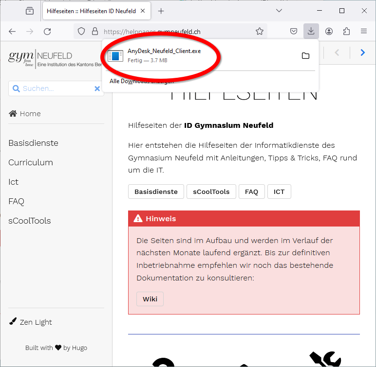 AnyDesk starten